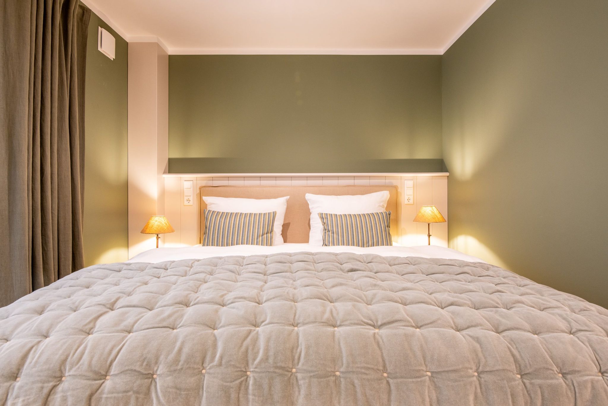 Doppelbett in Ferienhaus auf Sylt