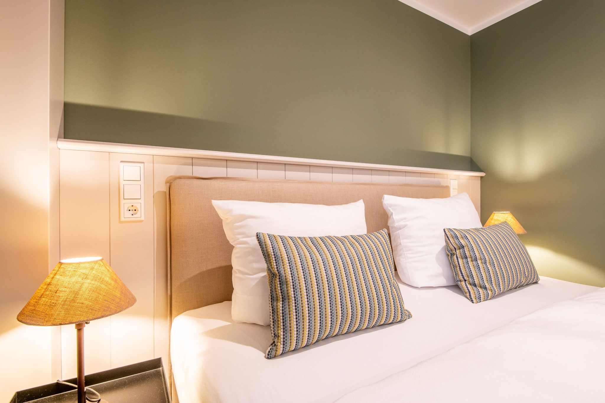 Doppelbett in Ferienhaus auf Sylt