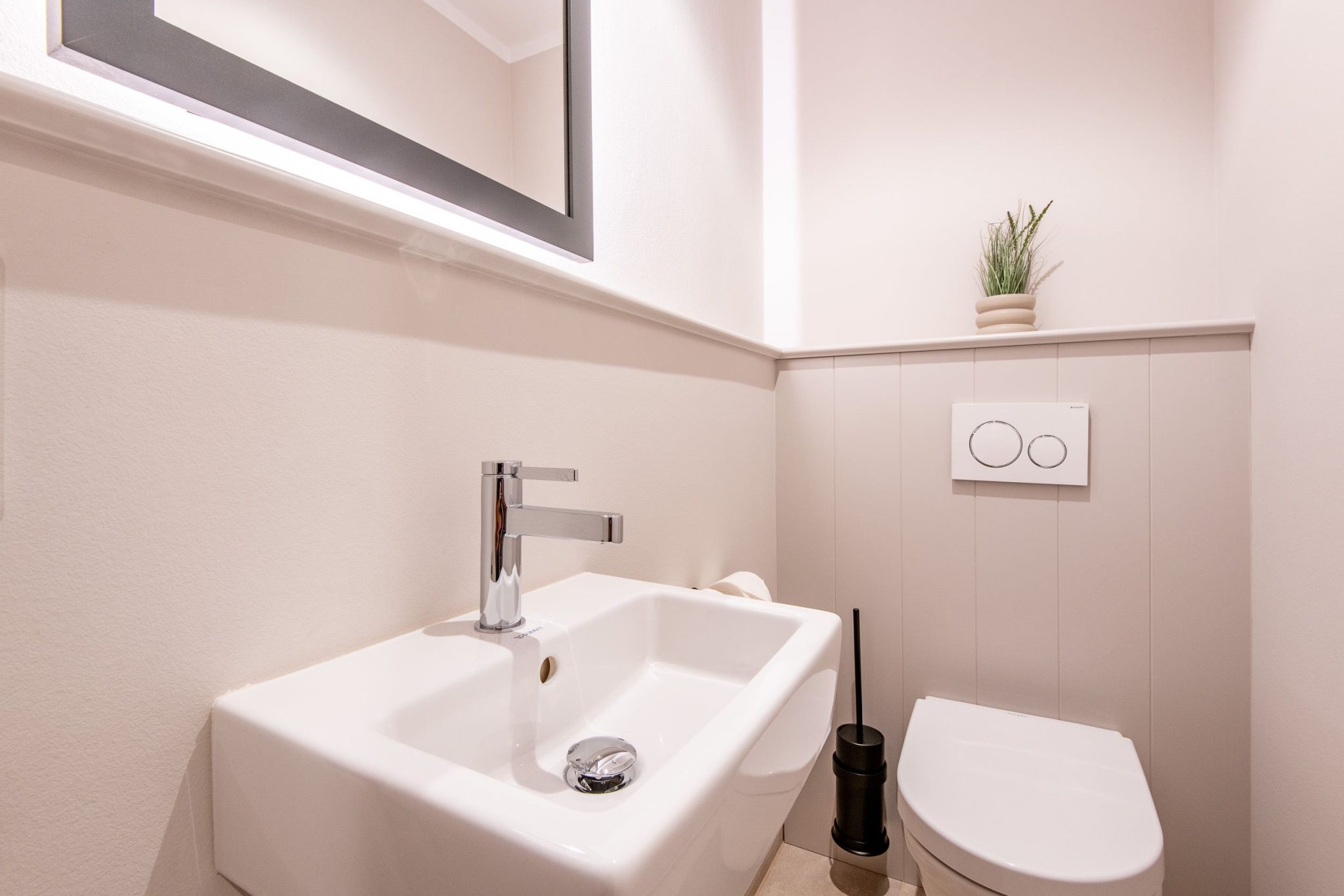 Badezimmer in Ferienhaus auf Sylt