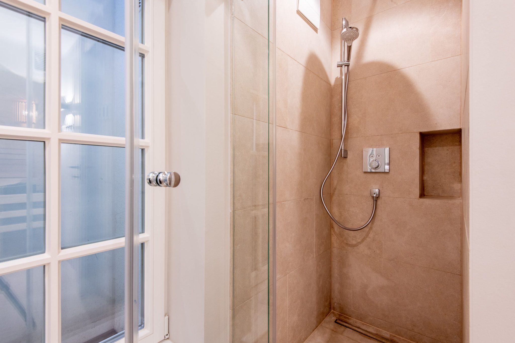Dusche in Ferienhaus auf Sylt