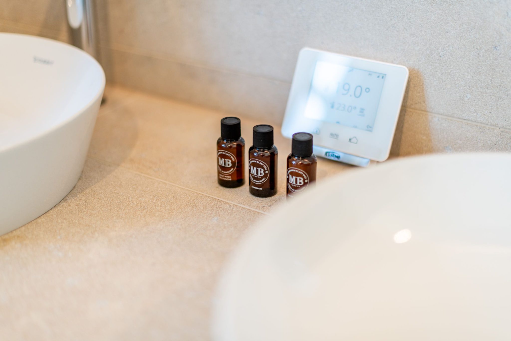 Badezimmer in Ferienhaus auf Sylt