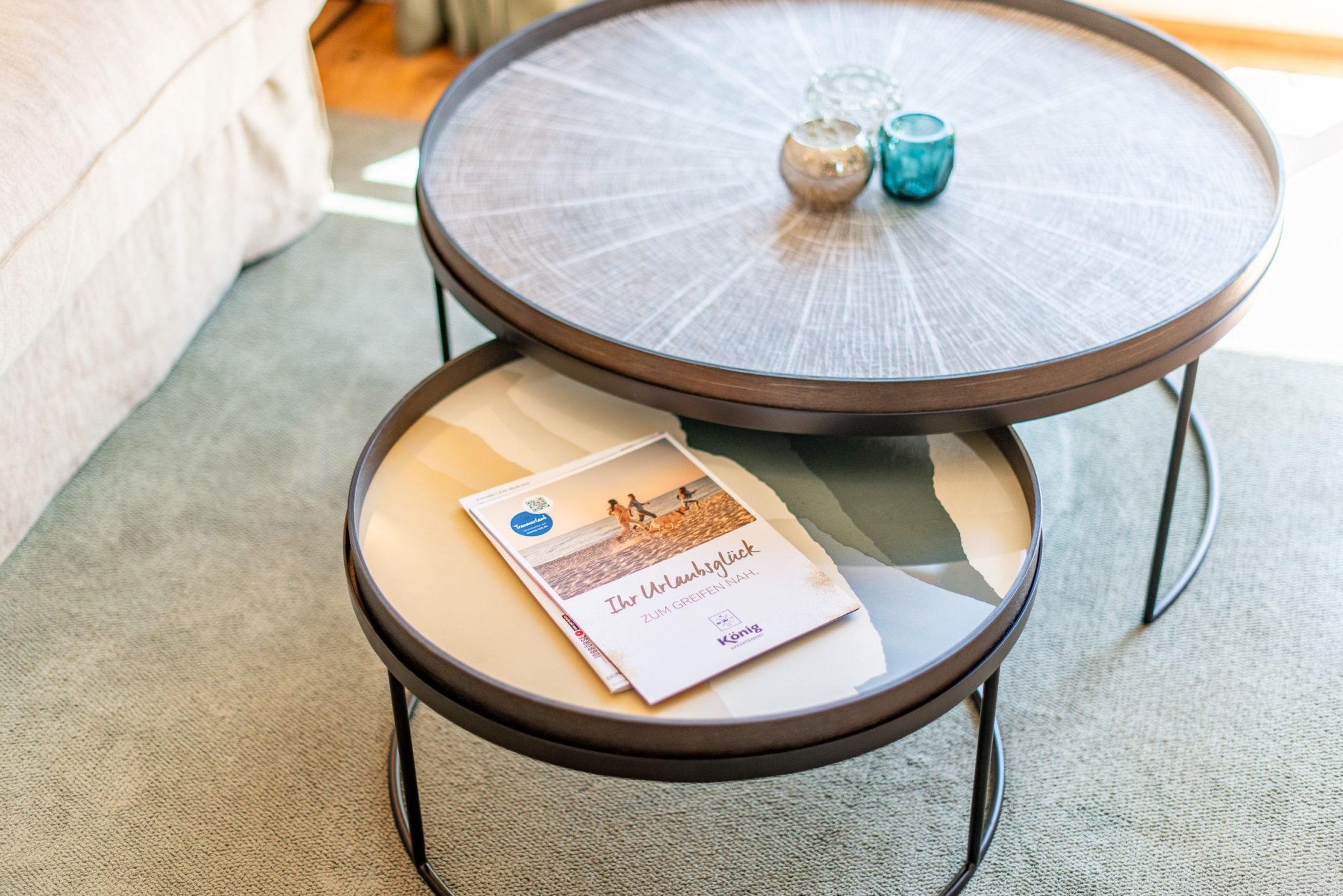Couchtisch in Ferienhaus auf Sylt