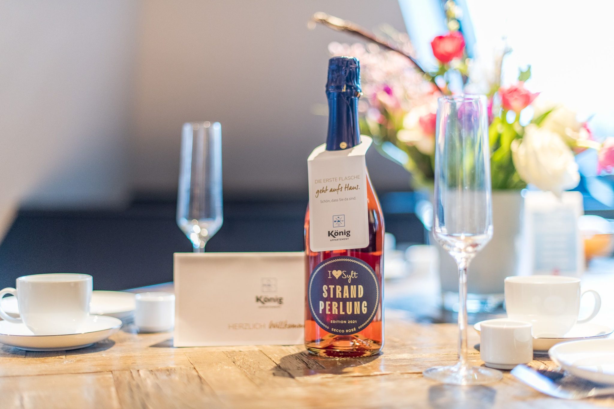 Tisch in Ferienhaus auf Sylt