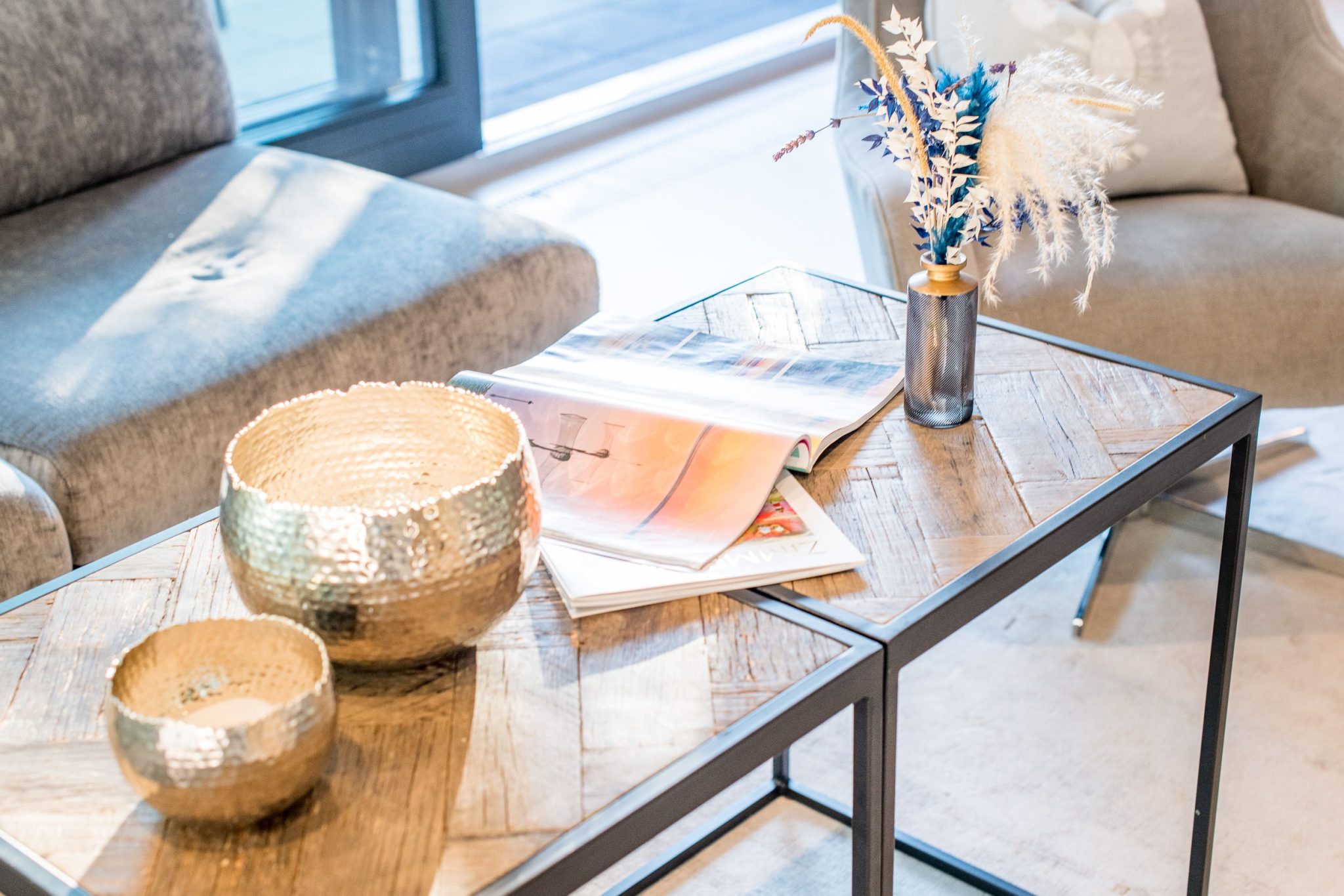 Couchtisch in Ferienhaus auf Sylt