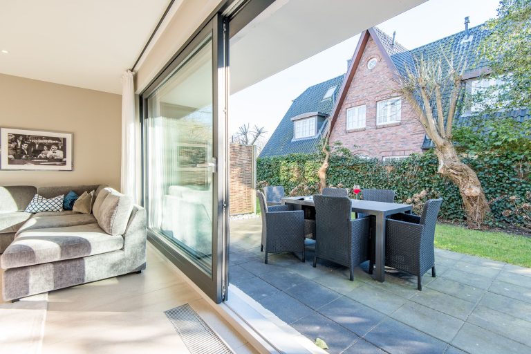 Terrasse in Ferienhaus auf Sylt