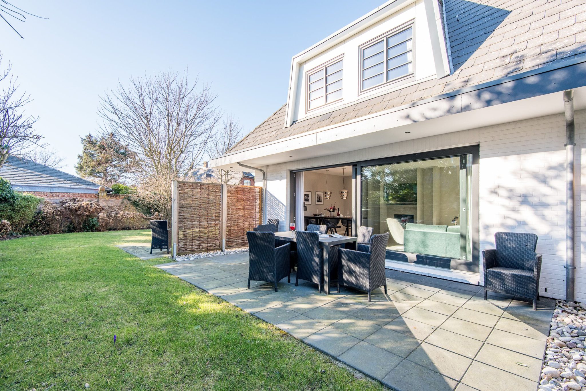 Terrasse in Ferienhaus auf Sylt