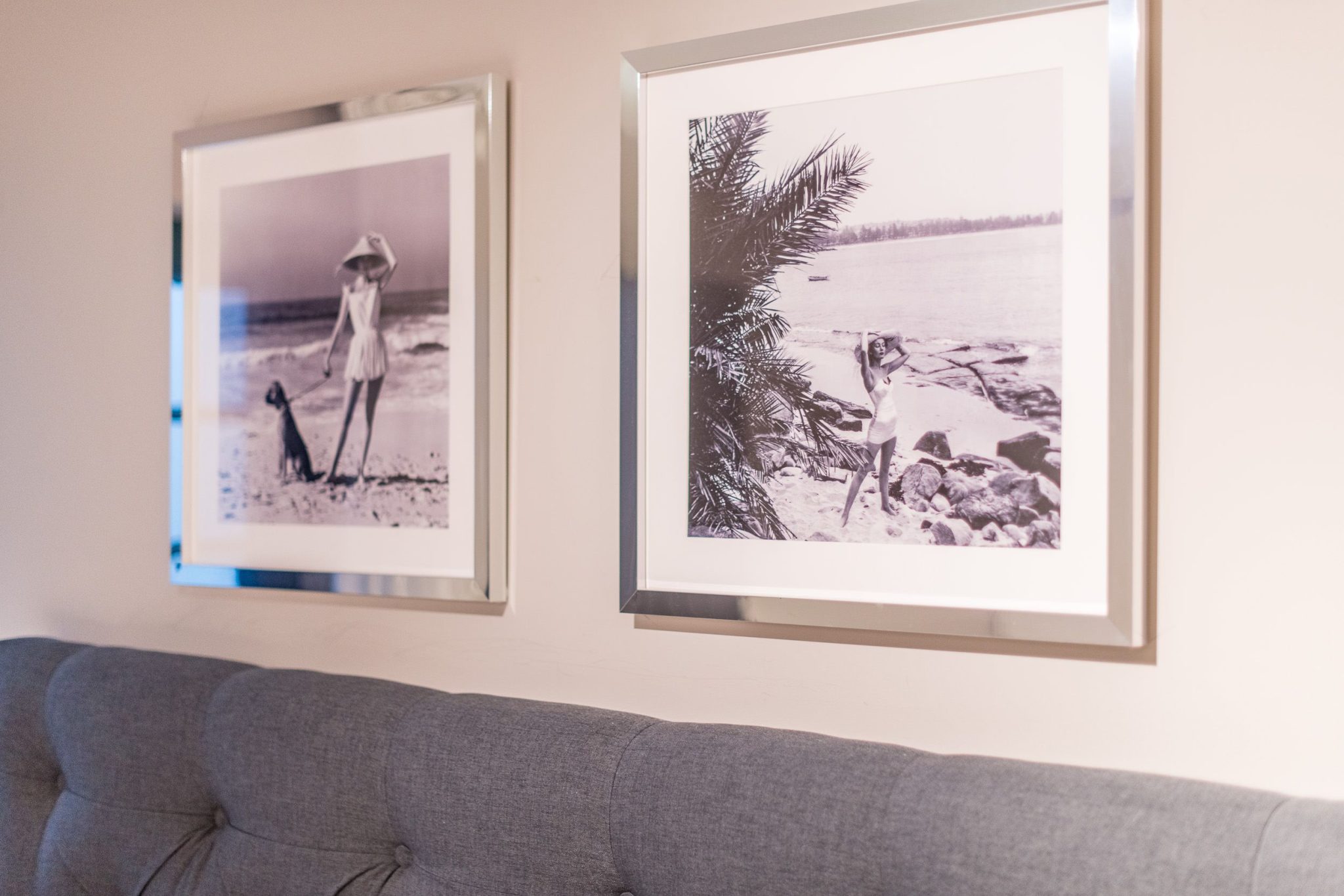 Bilder an der Wand vom Schlafzimmer in Ferienhaus auf Sylt