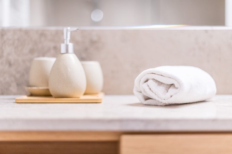 Badezimmer in Ferienhaus auf Sylt