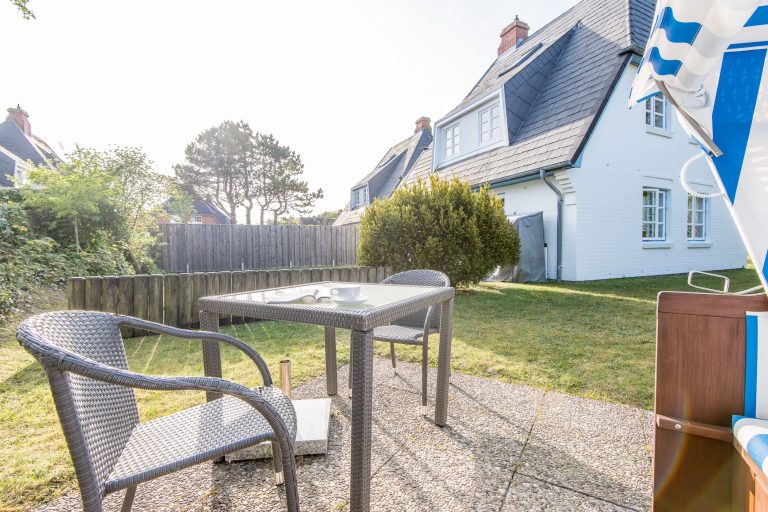 Terrasse von Ferienhaus auf Sylt