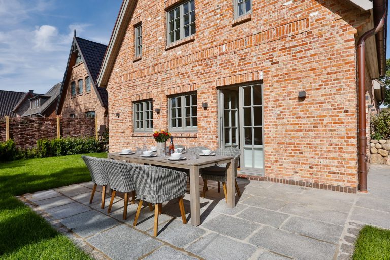 Terrasse in Ferienhaus auf Sylt