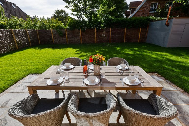 Terrasse in Ferienhaus auf Sylt