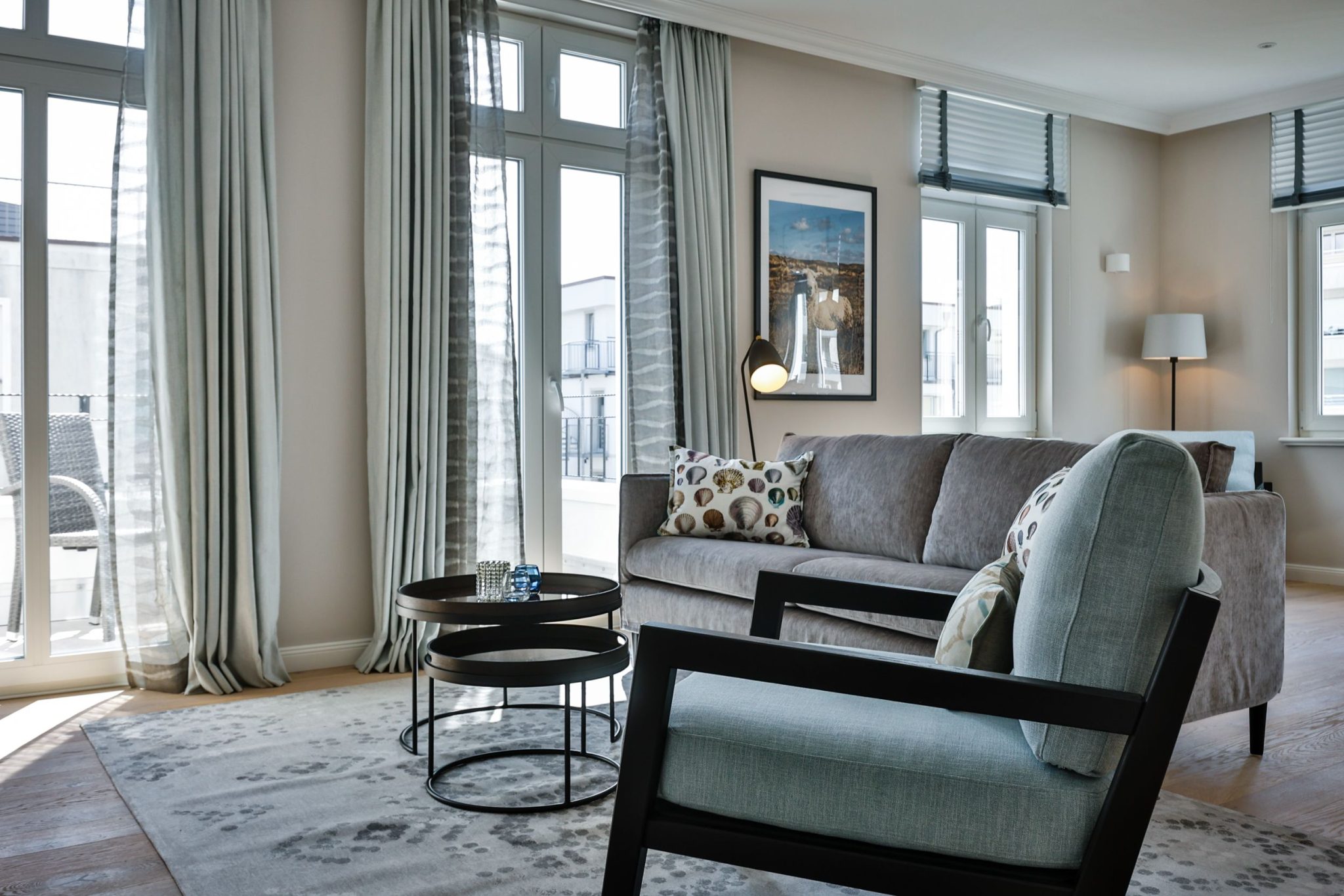 Sofa und Sessel in Ferienwohnung auf Sylt