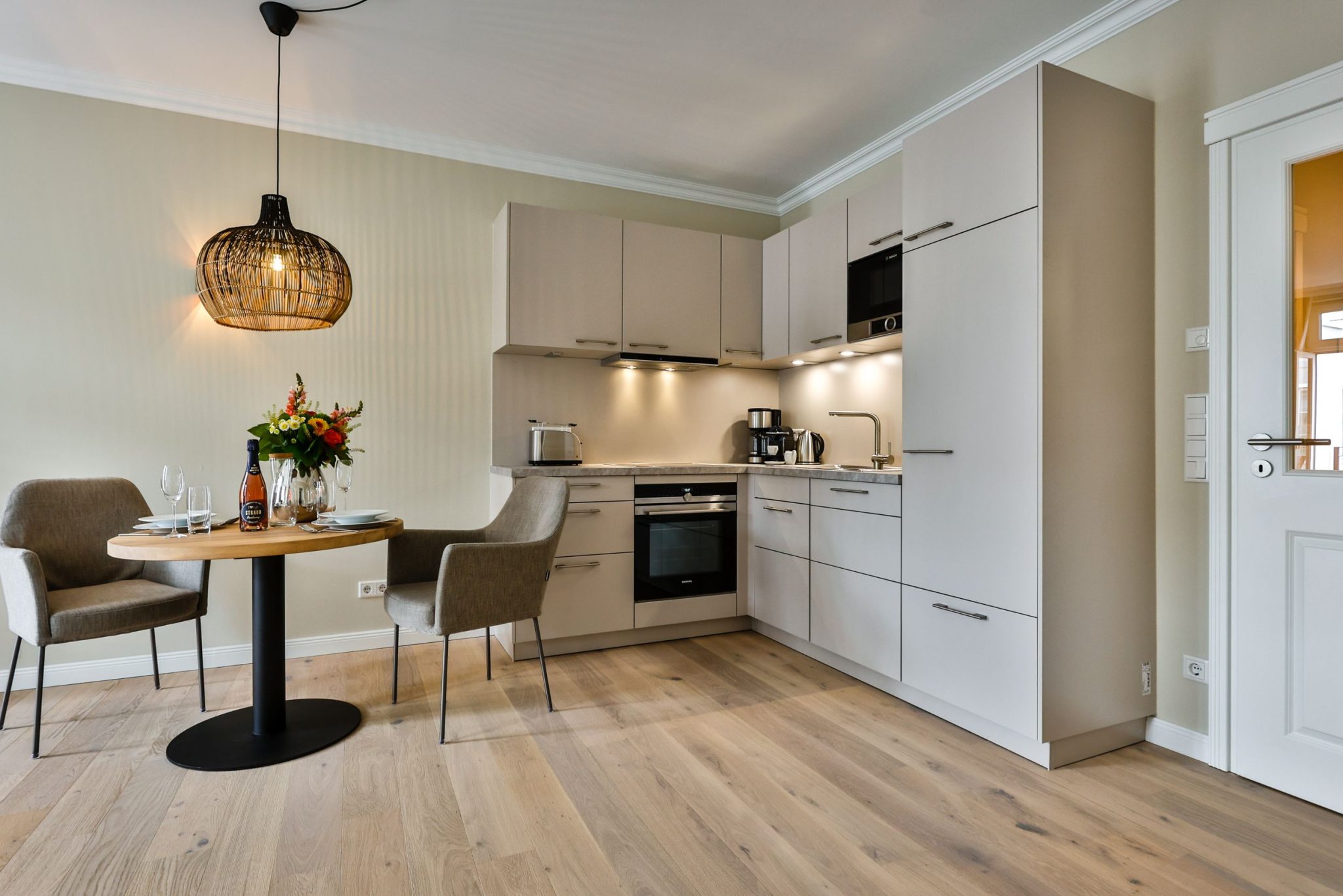 Küche in Ferienwohnung auf Sylt