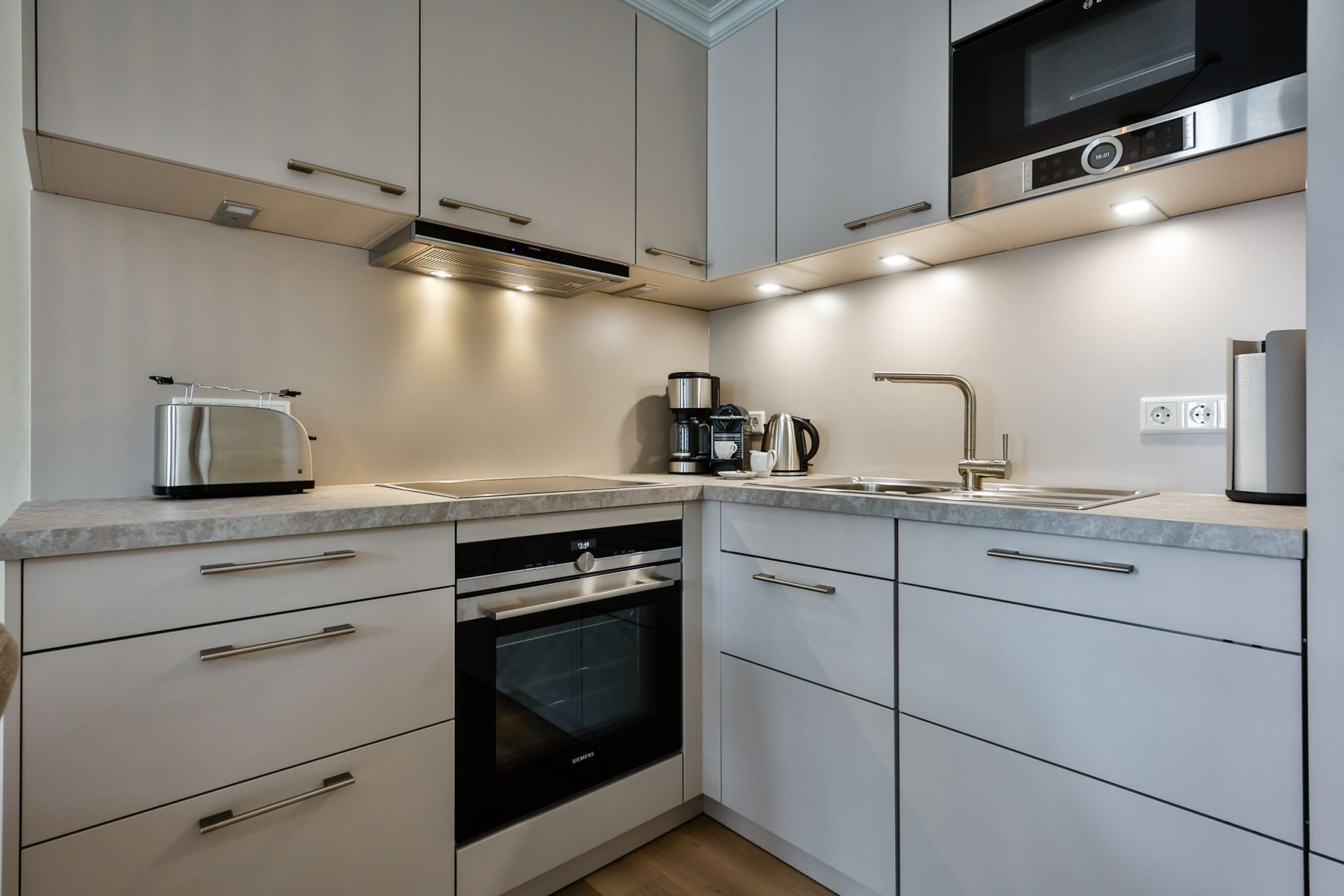 Küche in Ferienwohnung auf Sylt
