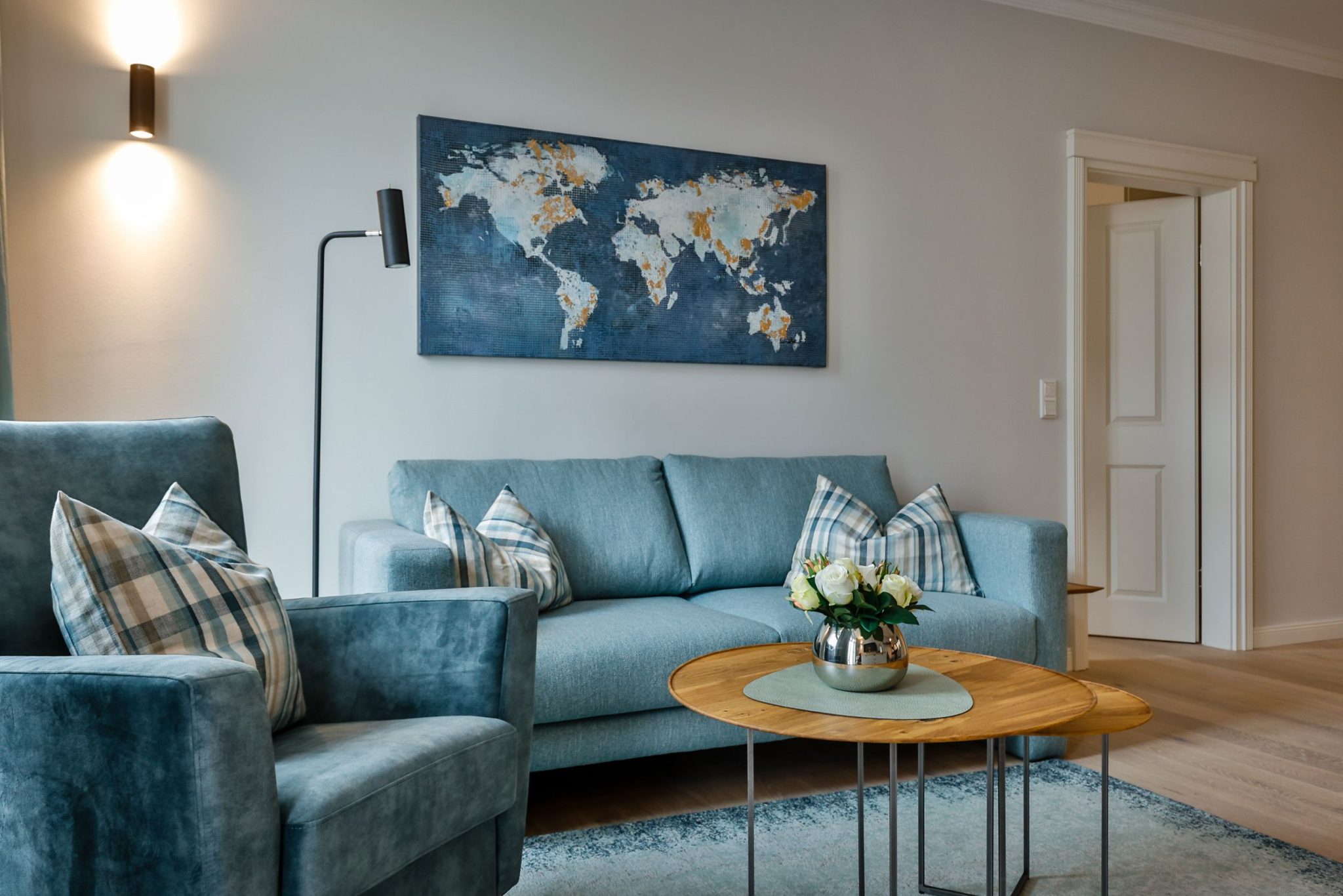 Sofa in Ferienwohnung auf Sylt