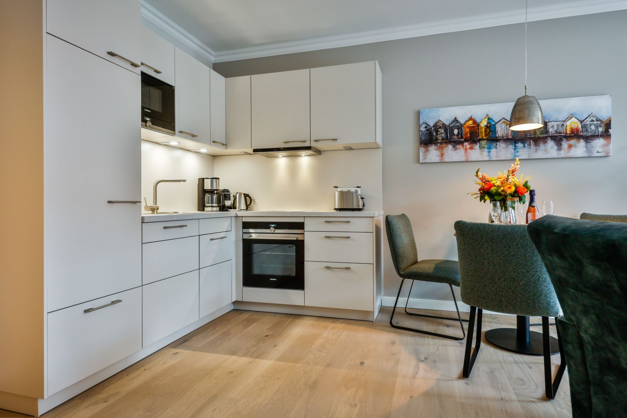 Küche in Ferienwohnung auf Sylt