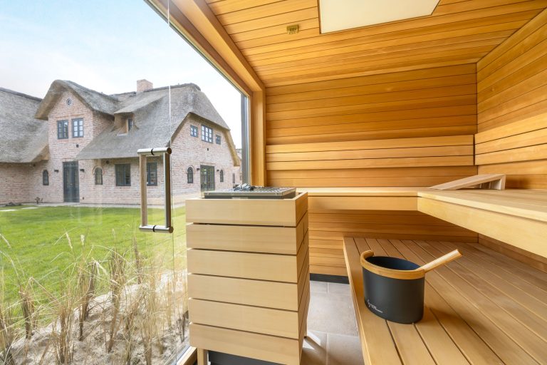 Sauna in Ferienhaus auf Sylt