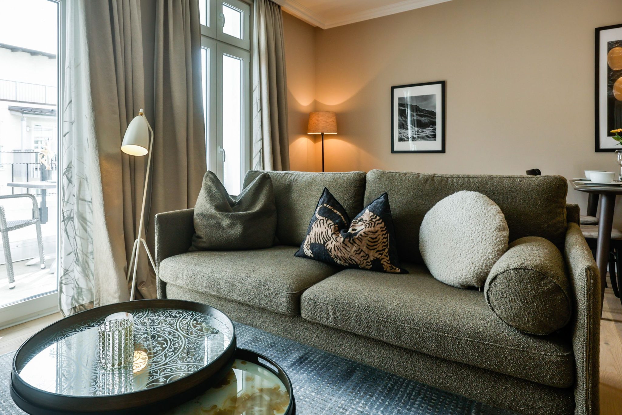 Sofa in Ferienwohnung auf Sylt
