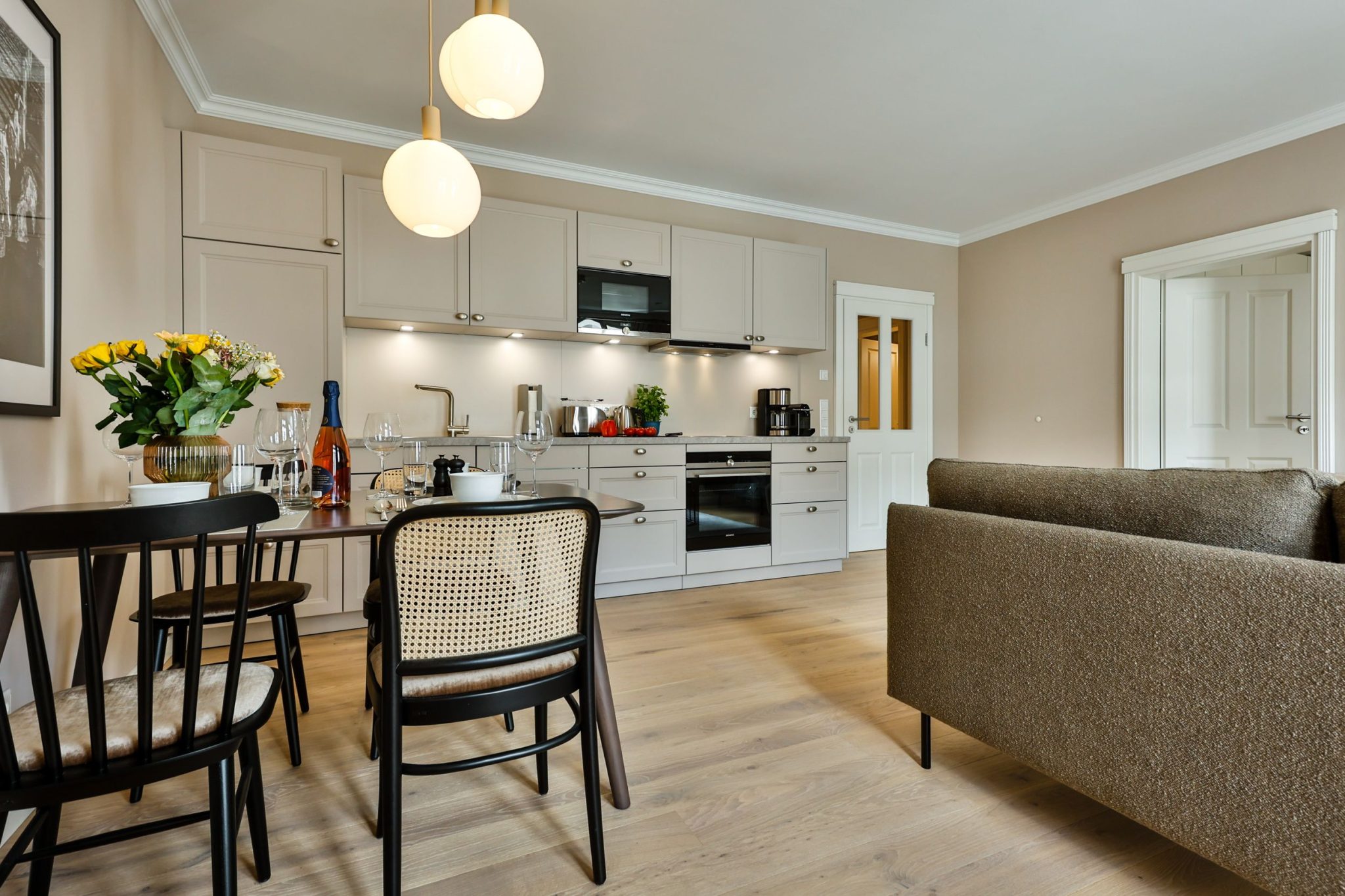Küche in Ferienwohnung auf Sylt