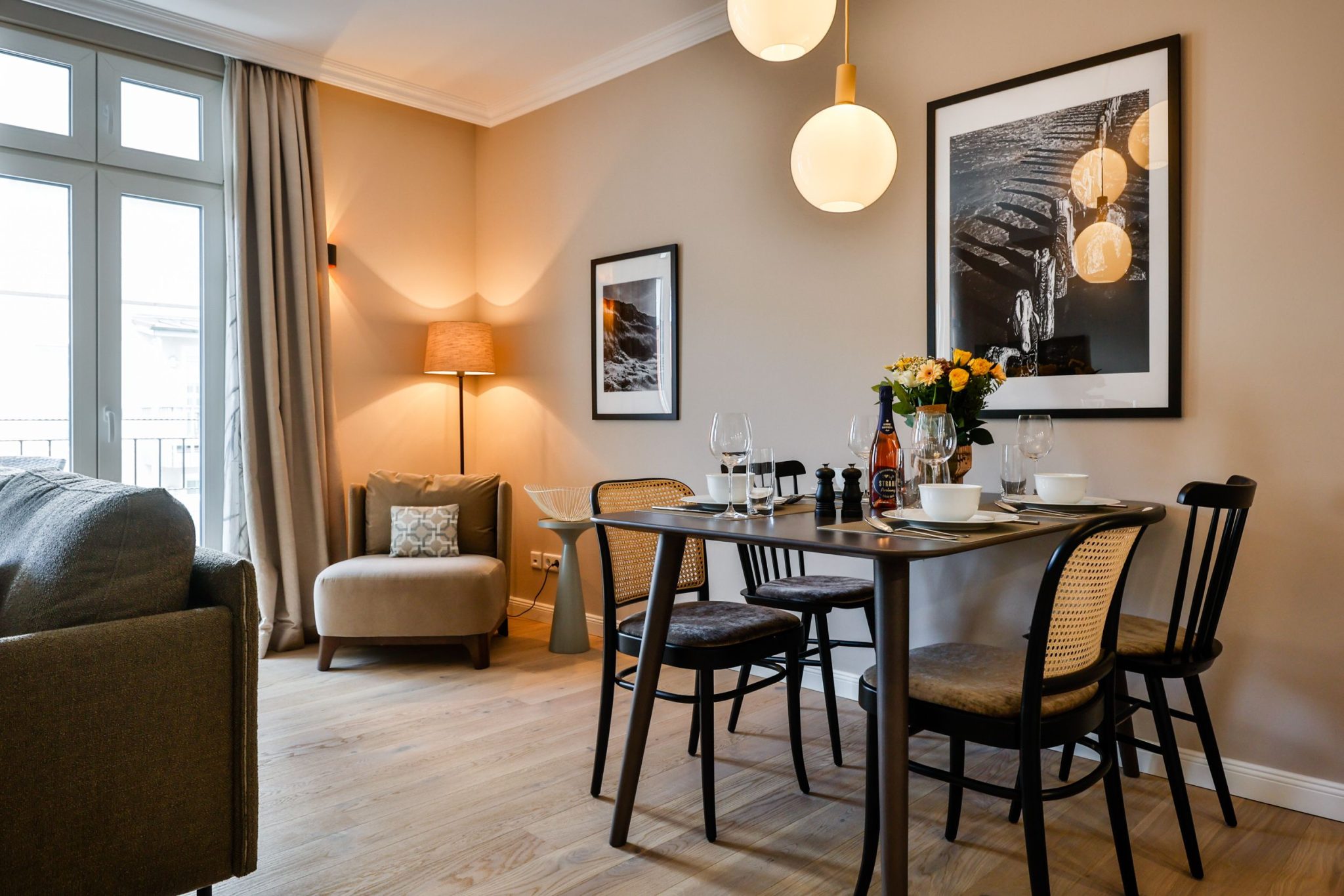 Esstisch in Ferienwohnung auf Sylt