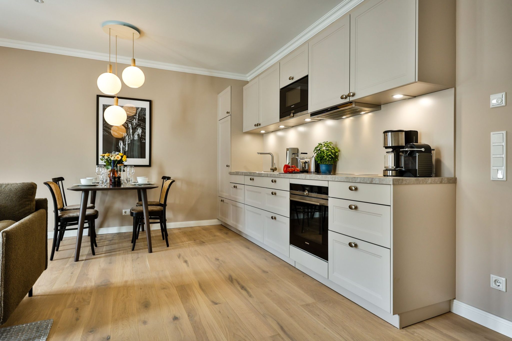 Küche in Ferienwohnung auf Sylt