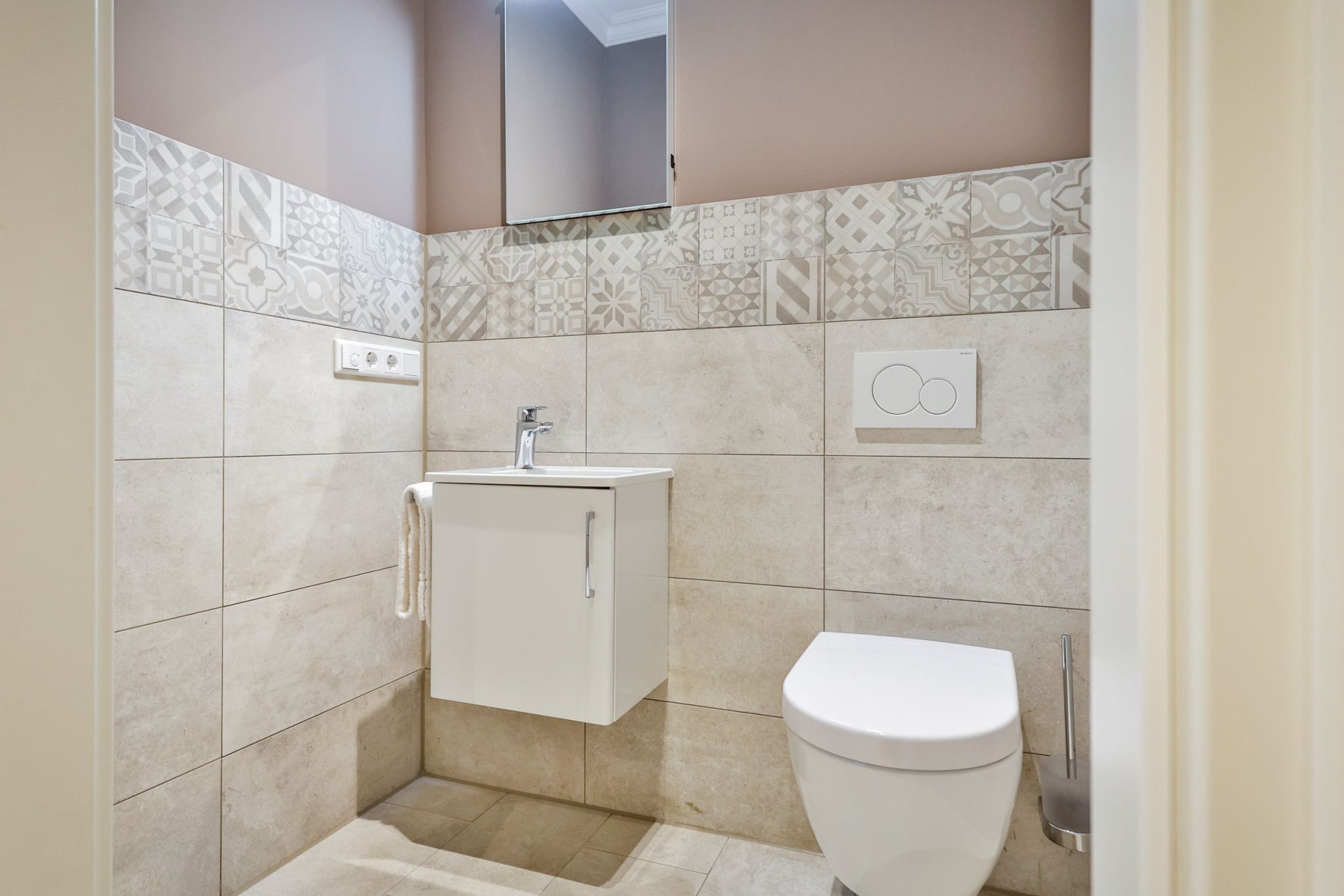 Badezimmer in Ferienwohnung auf Sylt