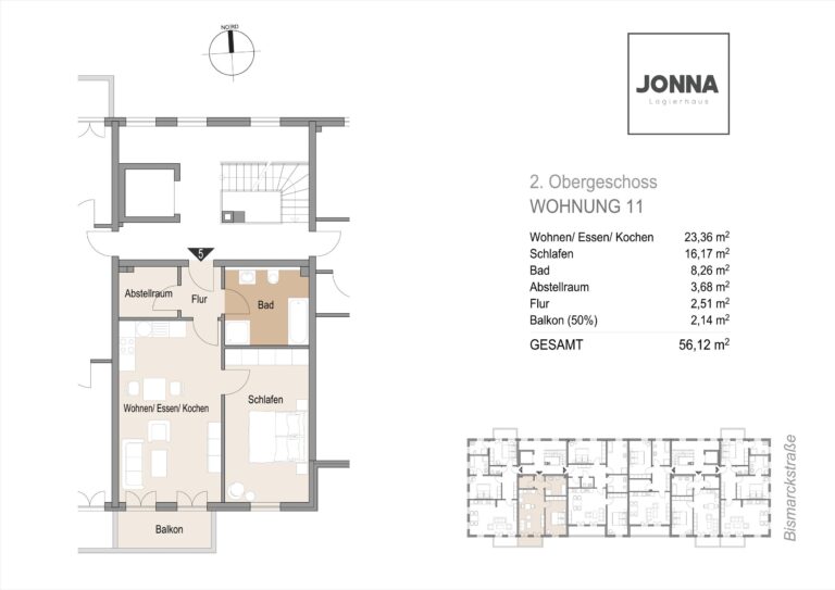 Grundriss 2. Obergeschoss Wohnung 11