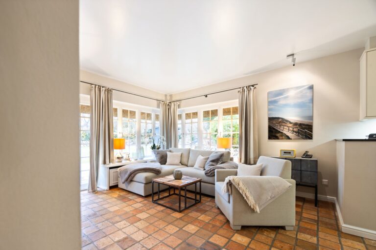 Wohnzimmer in Ferienwohnung auf Sylt