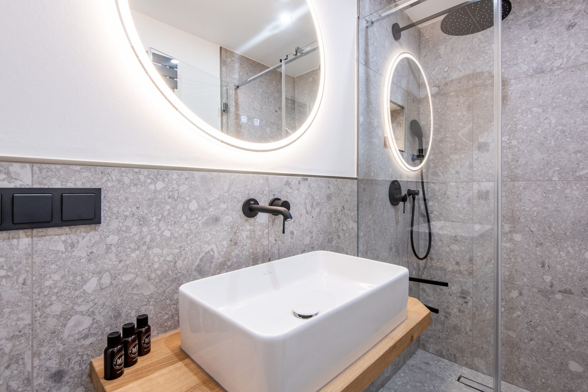 Badezimmer in Ferienhaus auf Sylt