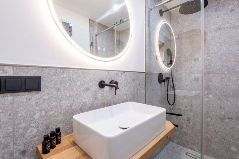 Badezimmer in Ferienhaus auf Sylt