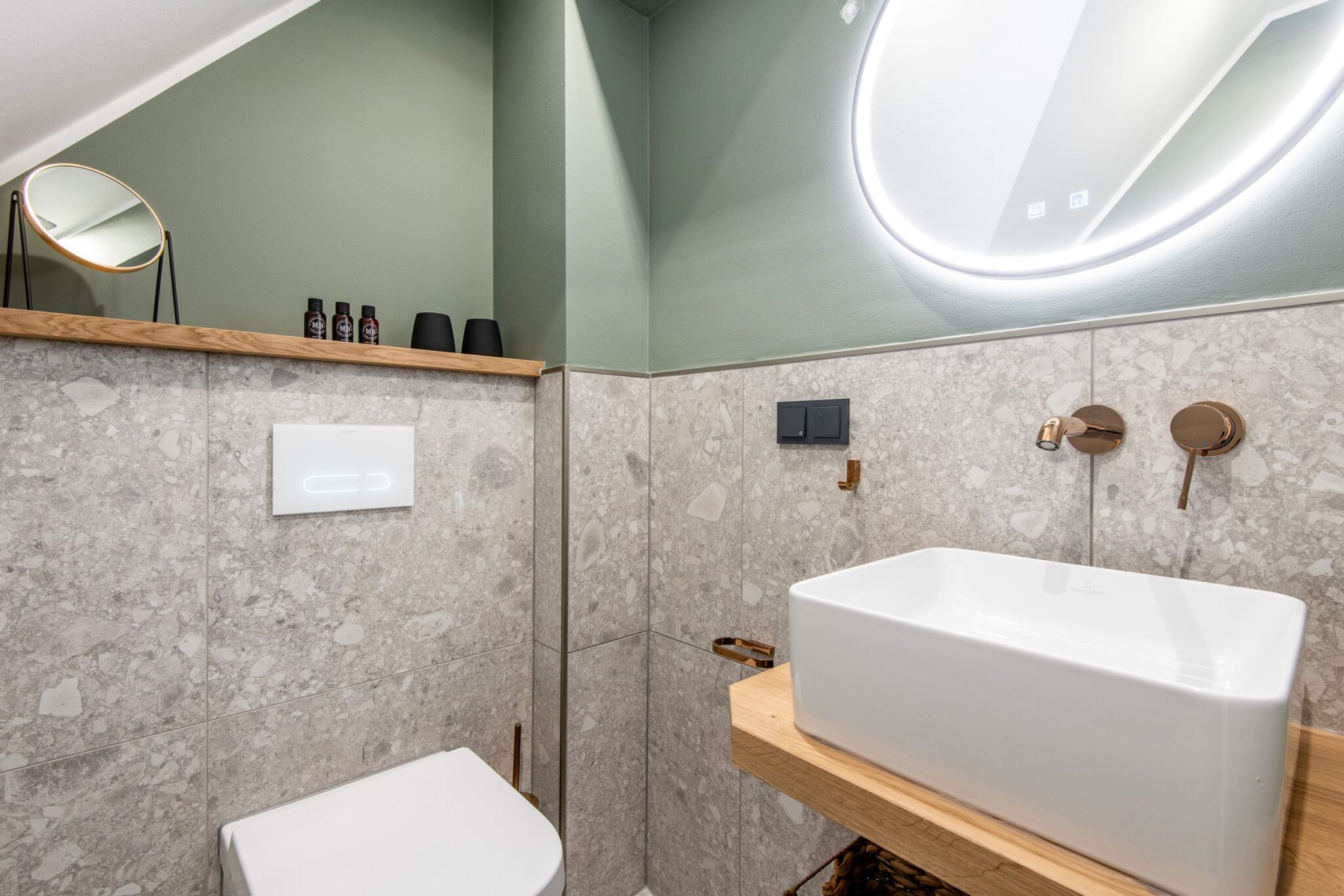 Badezimmer in Ferienhaus auf Sylt