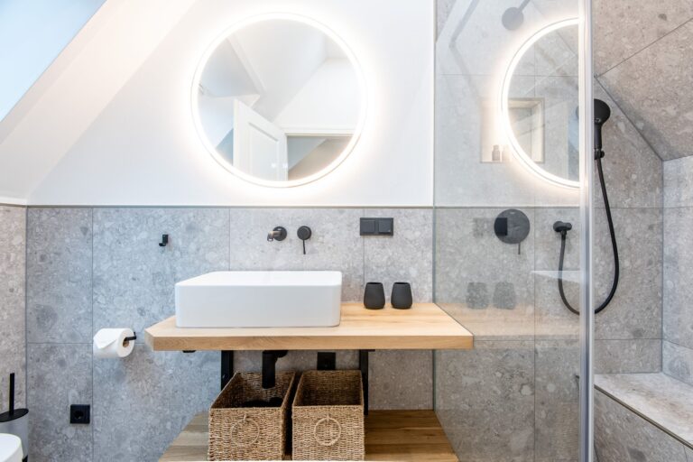 Badezimmer in Ferienhaus auf Sylt