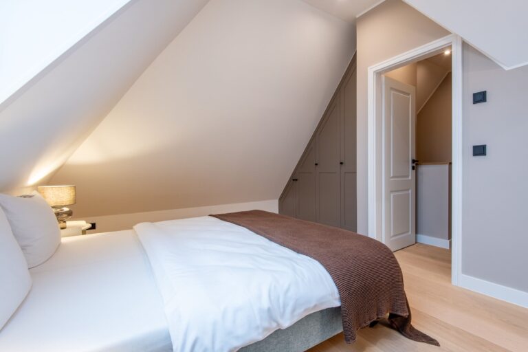 Doppelbett in Ferienhaus auf Sylt