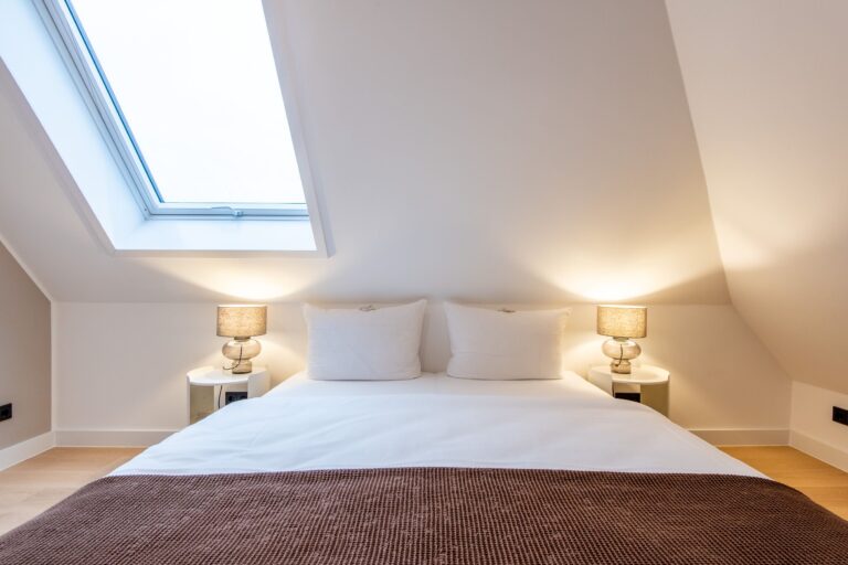 Doppelbett in Ferienhaus auf Sylt