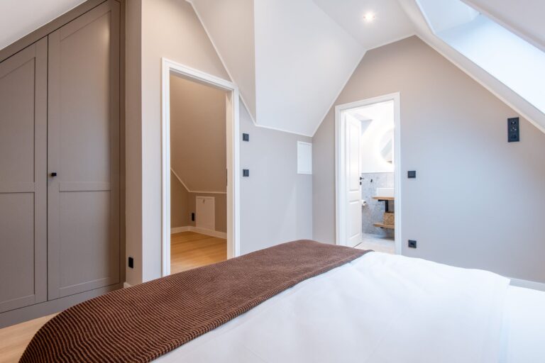 Doppelbett in Ferienhaus auf Sylt