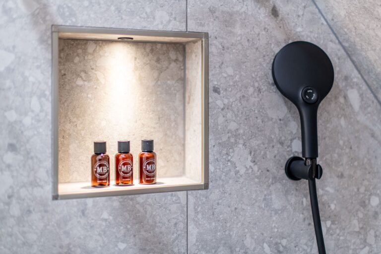 Dusche in Ferienhaus auf Sylt