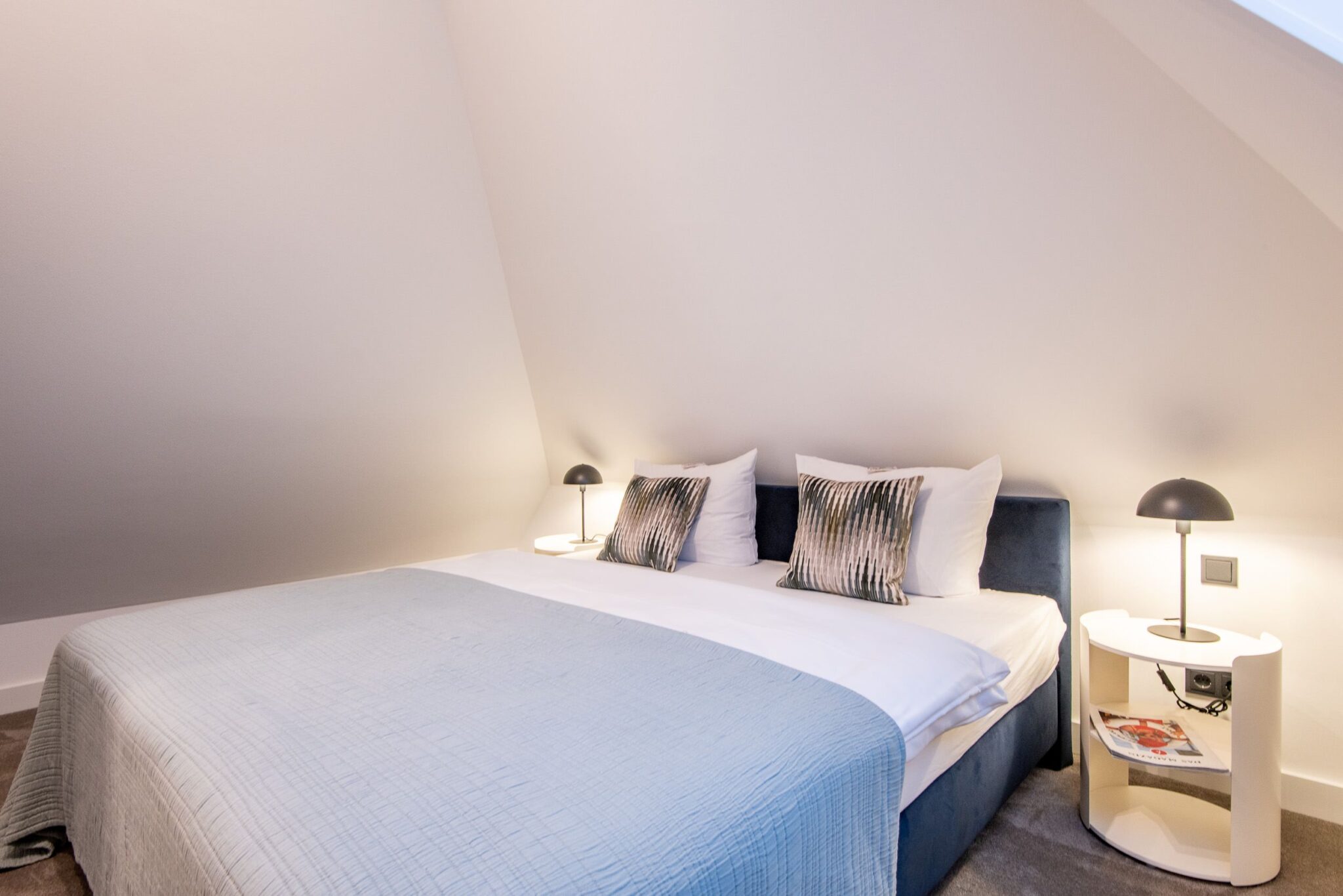 Doppelbett in Ferienhaus auf Sylt
