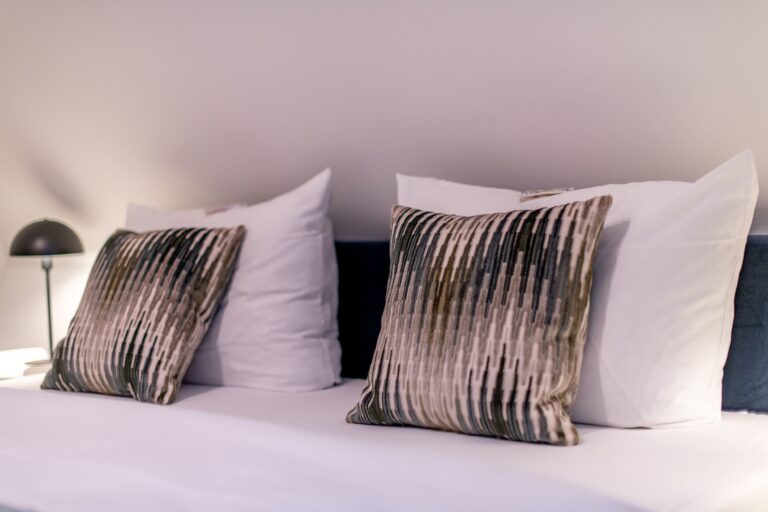 Doppelbett in Ferienhaus auf Sylt