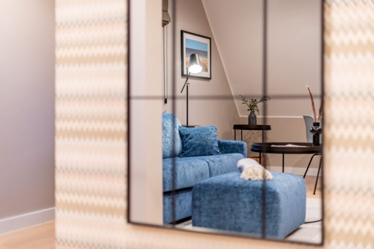 Sofa in Ferienhaus auf Sylt