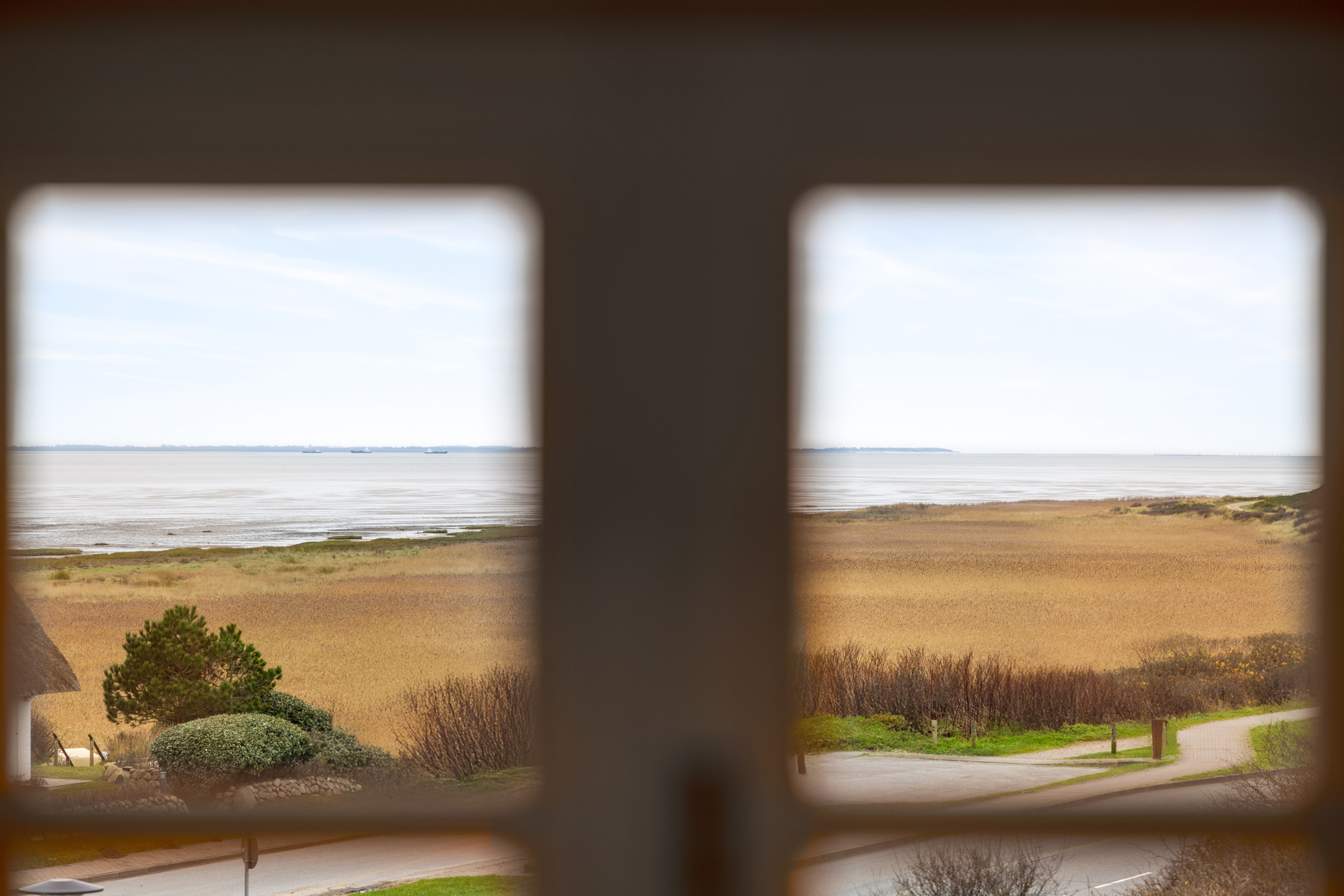 Blick aus dem Fenster zum Wattenmeer