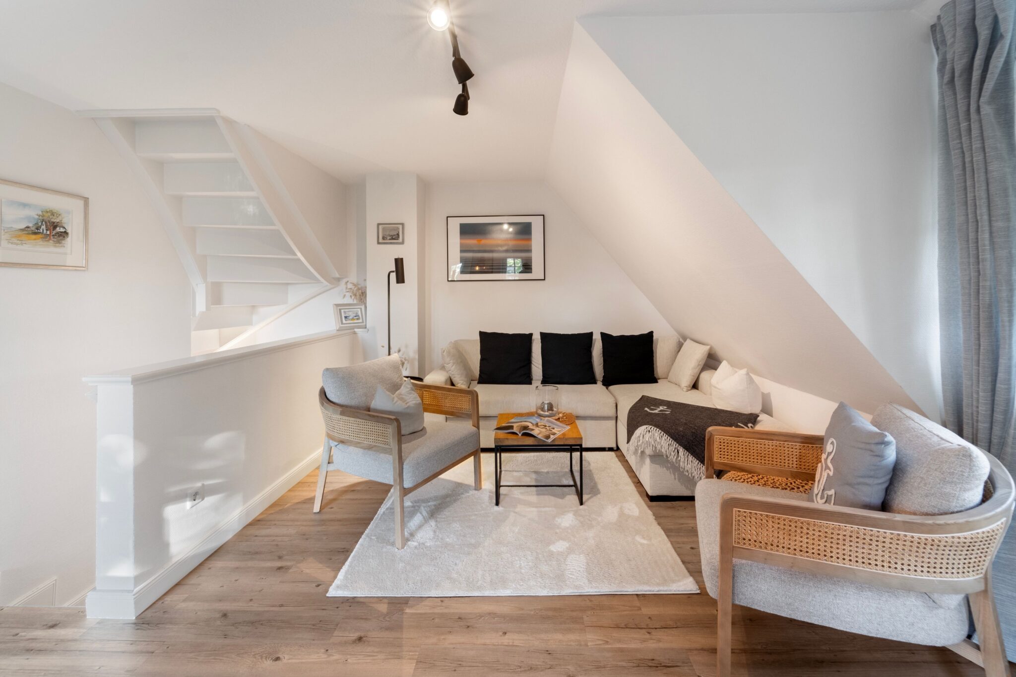 Sofa in Ferienhaus auf Sylt