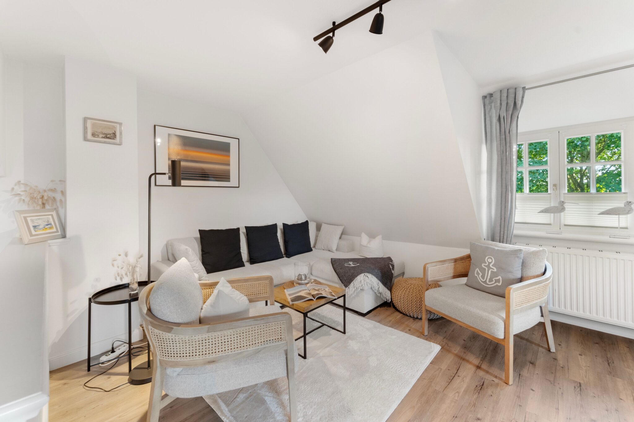 Sofa in Ferienhaus auf Sylt