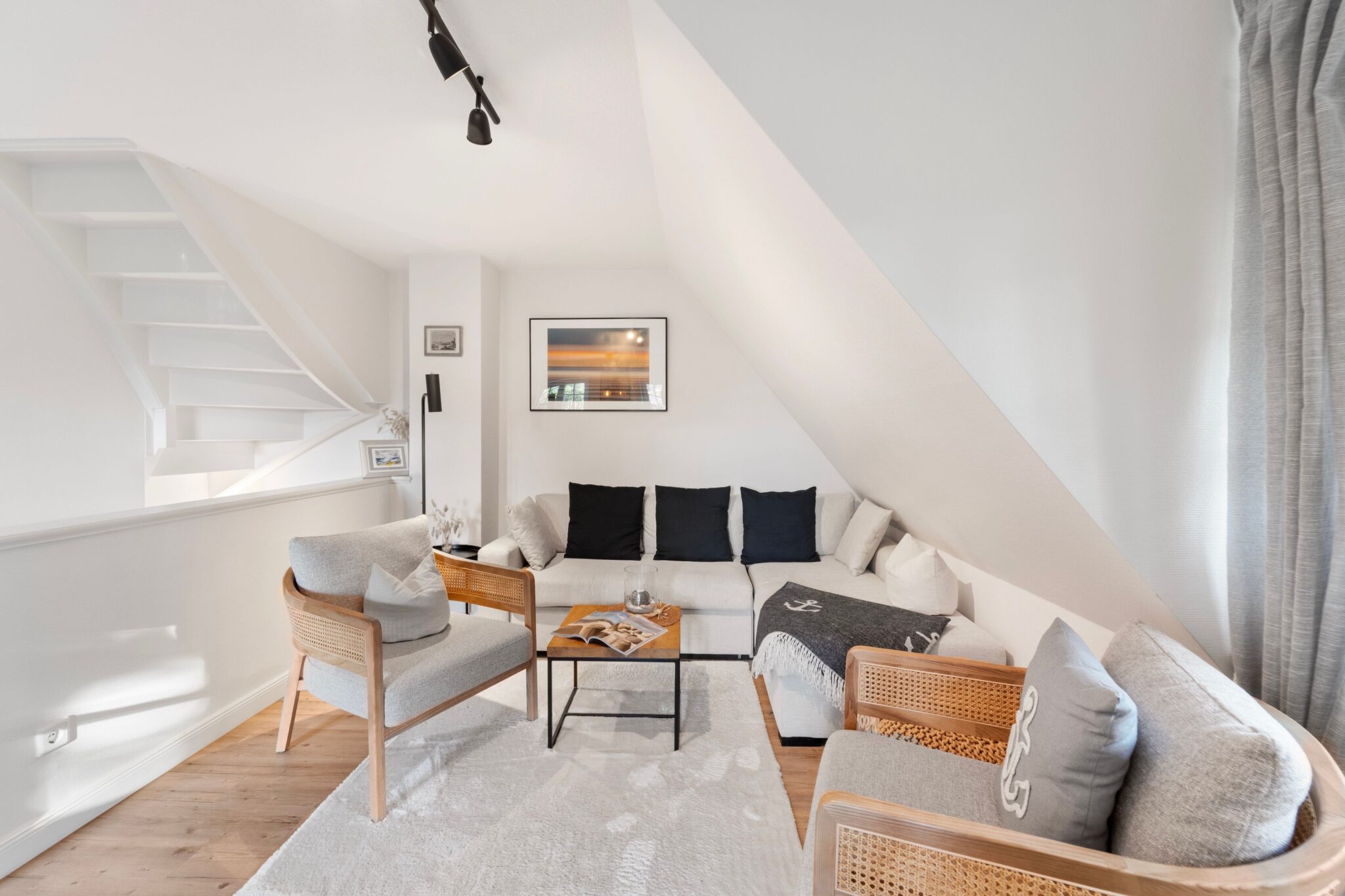 Sofa in Ferienhaus auf Sylt