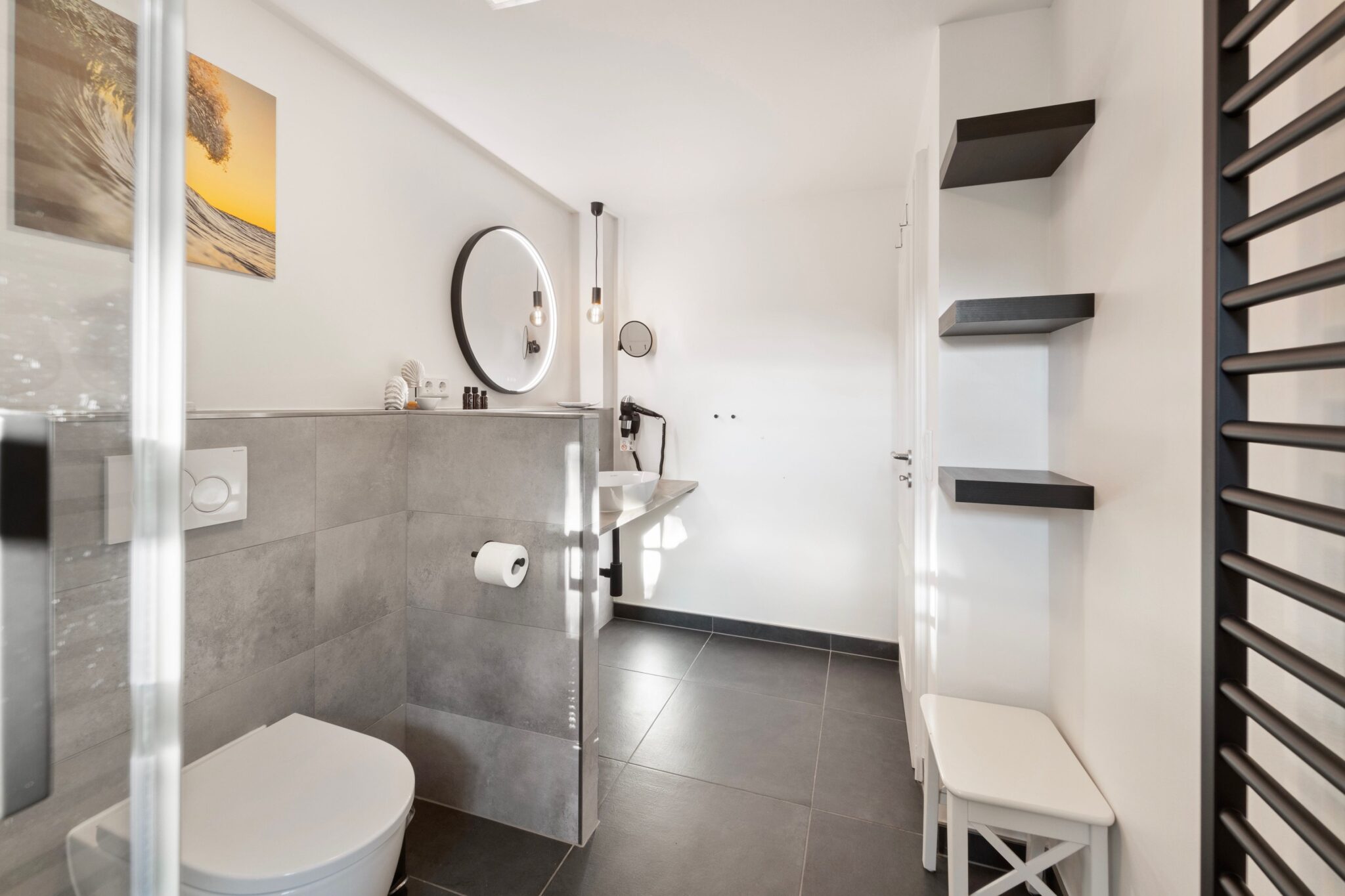 Badezimmer in Ferienhaus auf Sylt