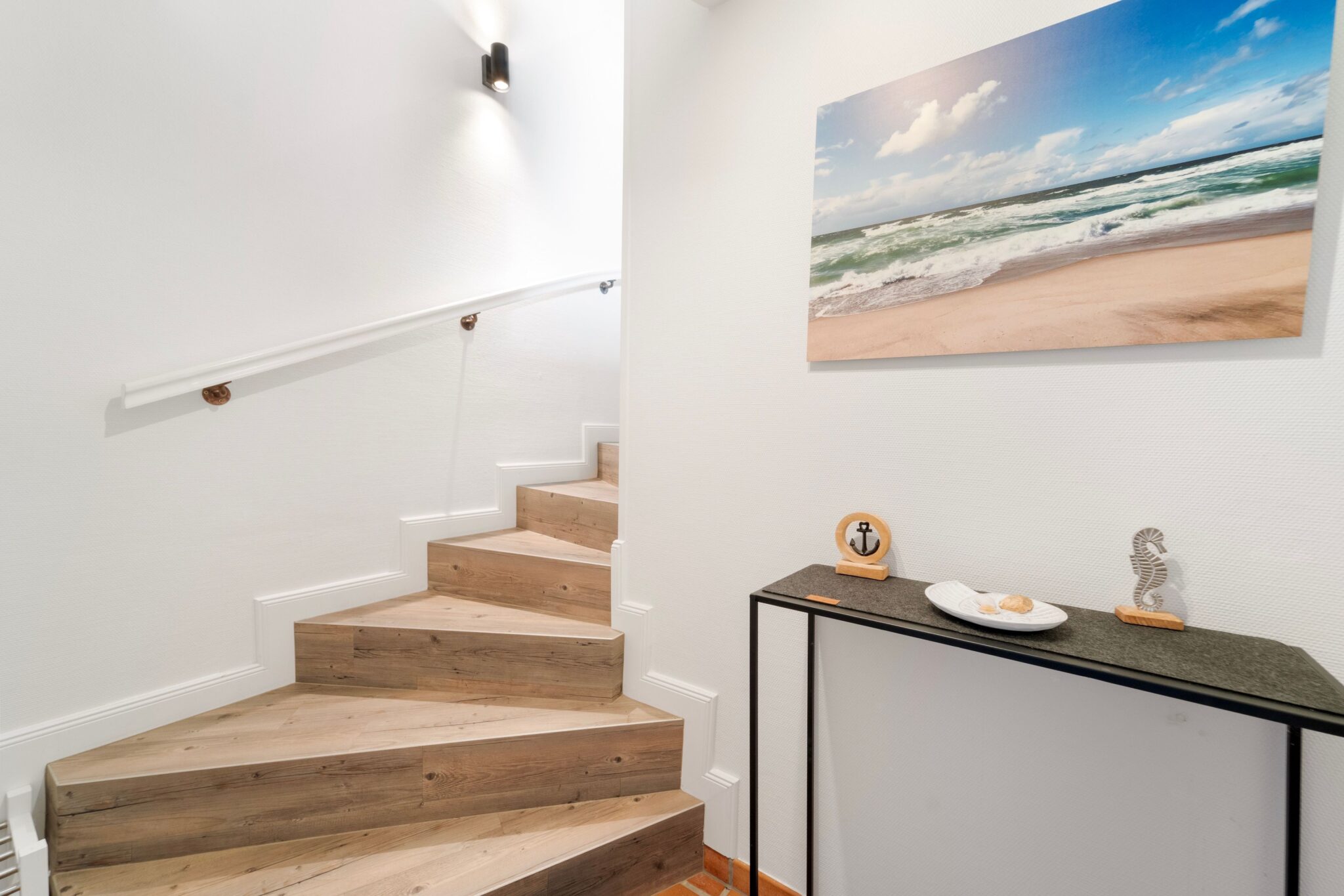 Treppe in einem Ferienhaus auf Sylt