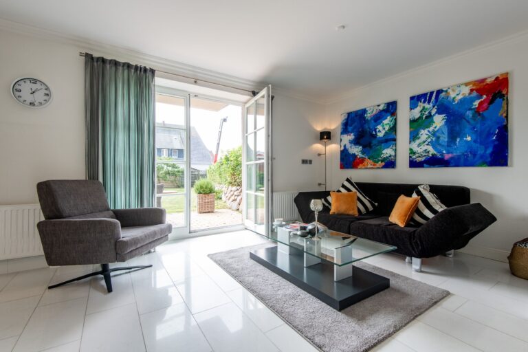 Sofa in Ferienhaus auf Sylt