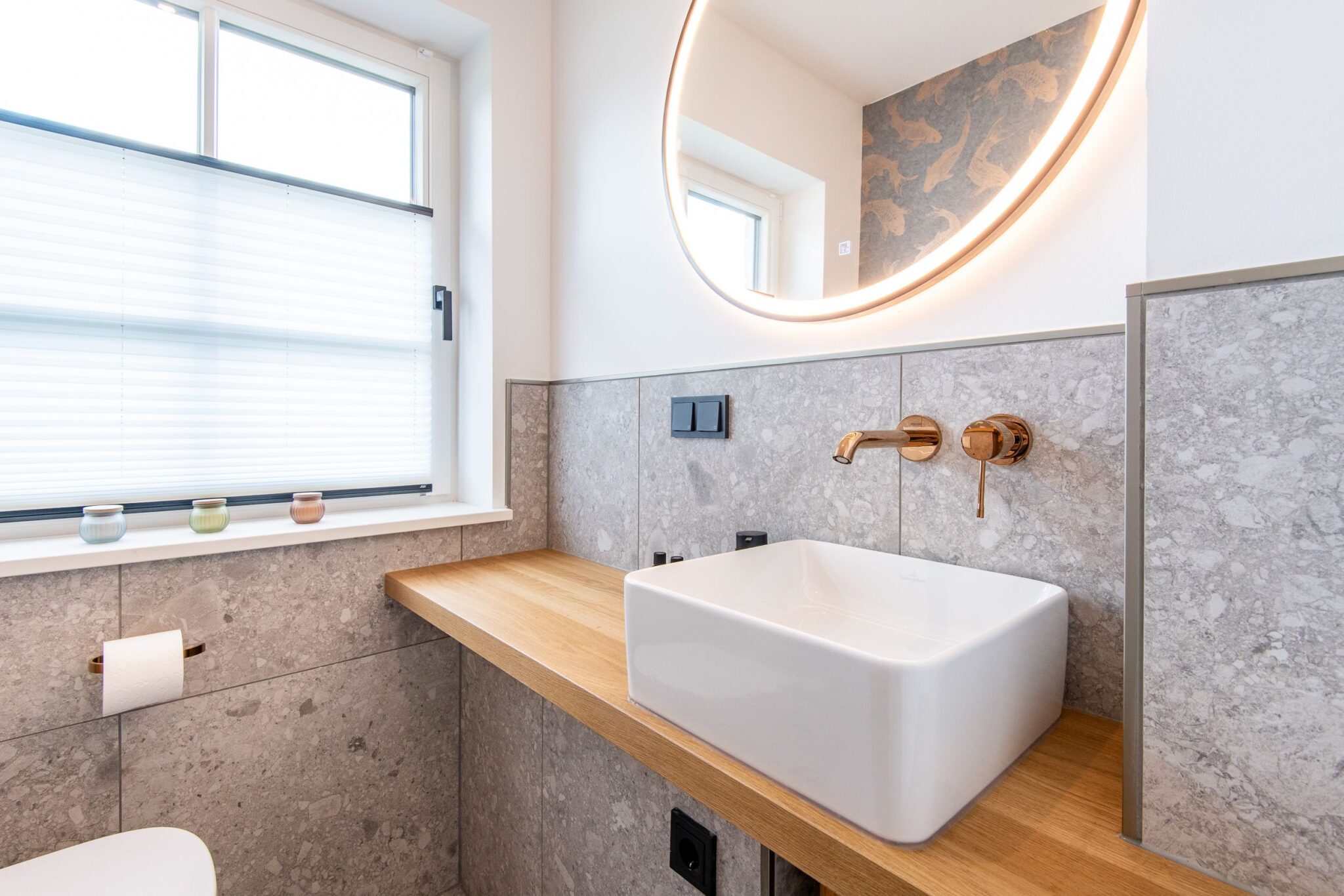 Badezimmer in Ferienhaus auf Sylt