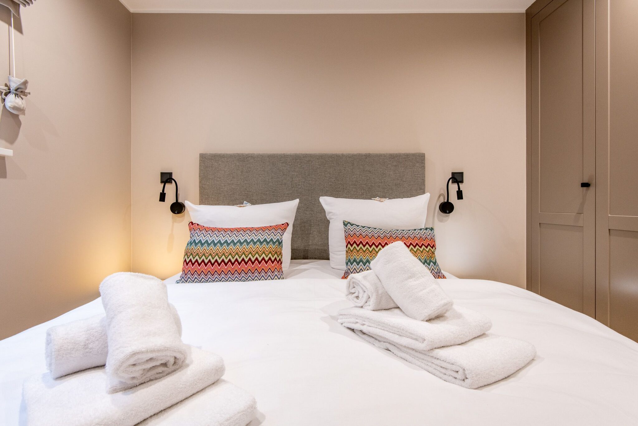 Doppelbett in Ferienhaus auf Sylt