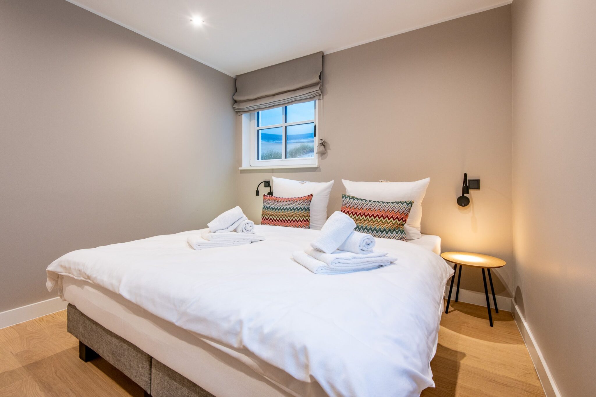 Doppelbett in Ferienhaus auf Sylt