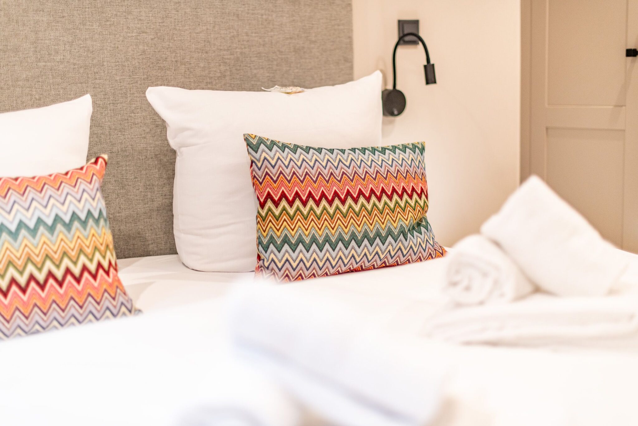 Doppelbett in Ferienhaus auf Sylt
